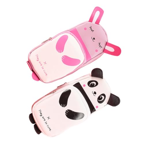 LALAFINA 2stücke Teiliges Niedlicher Federmäppchen Für Bleistiftbeutel Mit Panda Und Hase Praktische Schreibwaren Für Schüler Große Kapazität Und Ansprechendes Design von LALAFINA