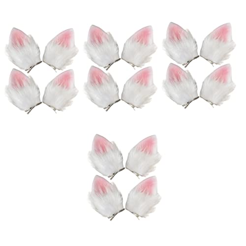 LALAFINA 4 Paare Ostern Haarschmuck Plüsch Haarnadel Haarschmuck Für Damen Hasen-cosplay-haarspangen Süße Haarnadel Frauen Haarspange Haarspangen Für Katzen Clip Ohr Stoff Kind von LALAFINA