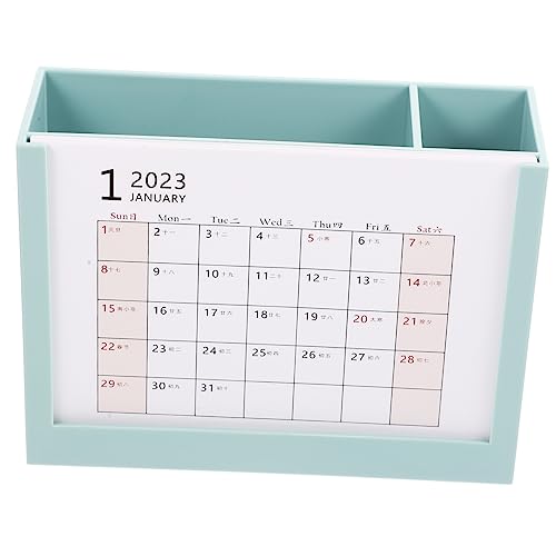 LALAFINA 4 Stück 2023 2023 Stifthalter-Tischkalender Schreibtischkalender Fernbedienungshalter Kalender für den Schreibtisch Bürodekoration zarter Bürokalender einfacher Tischkalender p.s von LALAFINA