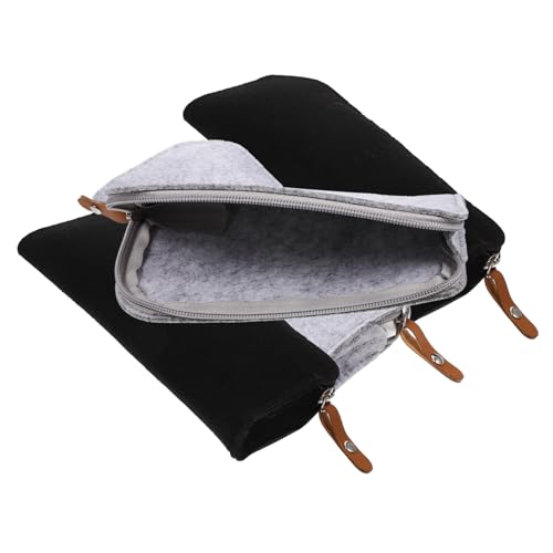 LALAFINA 4 Stück Teiliges Filz Federmäppchen mit Reißverschluss Leichte Verschleißfeste Stifttasche für Schüler Handlich Großer Stauraum für Schreibwaren Multifunktional für Schule und von LALAFINA