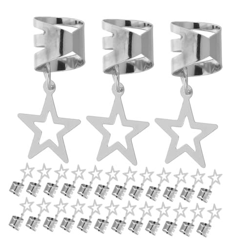 LALAFINA 40stücke Haarringe Mit Sternanhängern Haarspangen Für Frisuren Schmuck-haarspangen Dreadlock-accessoires Haarschmuck Für Damen Haar-accessoire von LALAFINA