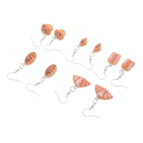 LALAFINA 5paare Edelstahl Hängende Ohrringe Mit Cupcake-brot-anhänger Für Frauen Und Mädchen Lustige Bäckerohrringe Aus Leichtem Material Für Alltag Und Partys von LALAFINA