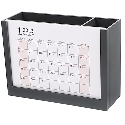 LALAFINA 5 Stück 2023 2023 Stifthalter-Tischkalender Halterungen für Fernbedienungen klein Schreibtischkalender Bürodekoration Stifthalter mit Kalender empfindliche Desktop-Aufbewahrungsbox von LALAFINA