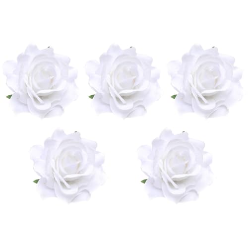 LALAFINA 5 Stücke Braut Kopfschmuck Für Hochzeit Rose Haarspange Hochzeit Haarteile Haarclip Rosen Blumen Haarspangen Blumen Haarspangen für Frauen Mädchen Party Strandhochzeit von LALAFINA