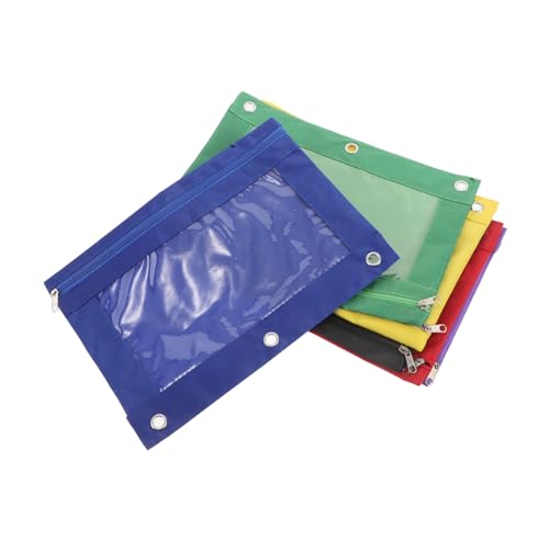 LALAFINA 6 Stück Teiliges Transparenter Stiftetui mit Reißverschluss für Ring Ordner Große Kapazität Praktischer Organizer für Schul und Büromaterialien Robustes PVC für Studenten und von LALAFINA