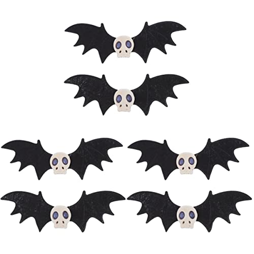 LALAFINA 6 Stk Halloween-haarspangen Chian-schnittclips Haarspangen Mit Fledermausflügeln Haarspangen Aus Metall Für Damen Haarspangen Für Damen Legierung Schwarzer Flügel Kind Land Cool von LALAFINA