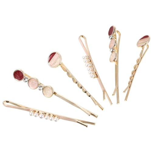 LALAFINA 6St seitliche Haarspange modische Haarklammern -Haarspangen Haarschmuck für Damen Haarnadel Haarstyling-Clips Modellieren Ausgabekarte Knall-Clip von LALAFINA