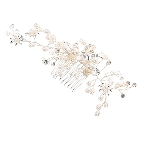 LALAFINA Brautkamm hochzeitshaar schmuck wedding hair accessories Haarkämme für die Hochzeit Haarschmuck für Abschlussball Haarschmuck für die Perlenhochzeit Perlenhaarkamm Zubehör von LALAFINA