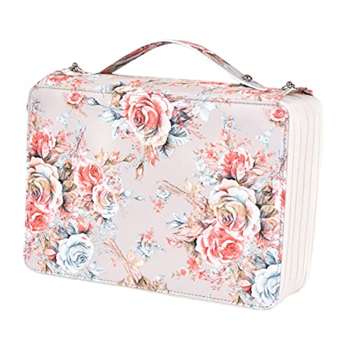 LALAFINA Federmäppchen mit großem Fassungsvermögen Federmäppchen aus Leder Armschienen aus Leder Stiftetui Federmäppchen zeichnen Stift-Organizer tragbar Schreibwaren-Box Manager Polyester von LALAFINA