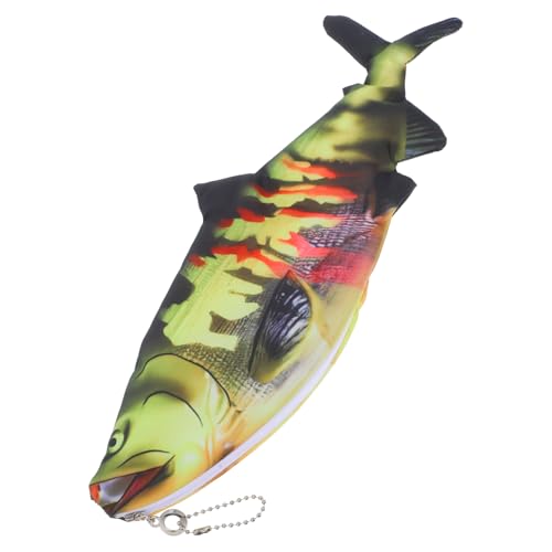 LALAFINA Fischförmiger Federmäppchen Mit Reißverschluss Lustiger Und Praktischer Stiftbeutel Aus Strapazierfähigem Für Schule Und Reisen Für Stifte Kosmetik Geldbörse von LALAFINA