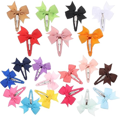 LALAFINA 20stücke Haarspangen Mit Schleife Für Mädchen Farbenfrohes Design Haarschmuck in Herzform Passend Zu Verschiedenen Frisuren Für Mädchen von LALAFINA