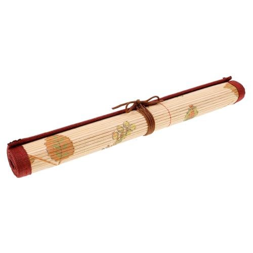 LALAFINA Handgefertigte Bambus Pinselrolle Robuste Stifterolle für Künstler Hohe Aufbewahrungstasche für und Stifte für Zeichnung und Kalligraphie von LALAFINA