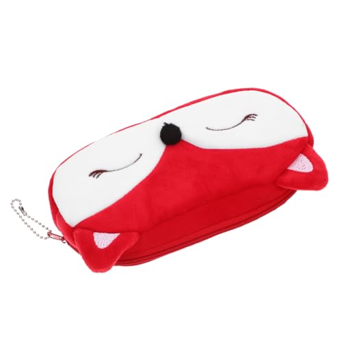 LALAFINA Kawaii Plüsch Federmäppchen Für Mädchen Großer Kapazität Reißverschluss Stiftebeutel Niedlicher Cartoon Bleistiftbeutel Für Mädchen Vielseitiger Schreibwaren Organizer von LALAFINA