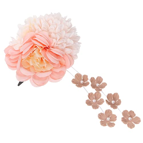 LALAFINA Kopfschmuck Aus Künstlichen Blumen Haarspange Simulation Blumenkopfschmuck Perle Kopfbedeckung Für Frauen Haarschmuck Für Damen Retro-haarnadel Japan Eisen Tang-anzug Fräulein von LALAFINA