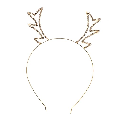 LALAFINA Antler Kopfschmuck Kopfbedeckungen Für Damen Kopfschmuck Weihnachtskostüme Stirnbänder Für Frauen Tier Stirnband Fräulein Halloween Kopfschmuck von LALAFINA