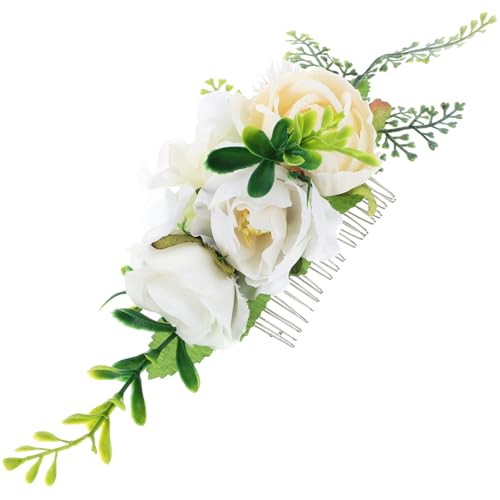 LALAFINA Künstlicher Blumenhaarkamm Für Frauen Eleganter Haarkamm Mit Blumenmotiv Für Hochzeiten Verlobungen Und Besondere Anlässe Leicht Und Langlebig Perfektes Accessoire Für Jedes von LALAFINA