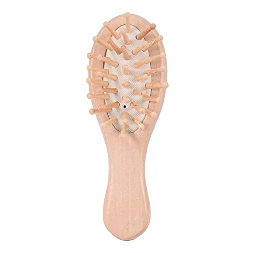 LALAFINA Mini-Kamm ergonomische hair care Haarbürste mit Holzborsten Kissen Massagekamm Naturhaarbürste Mini-Haarbürste Qualität Holzbürste Massagebürste Bambus Weiß von LALAFINA