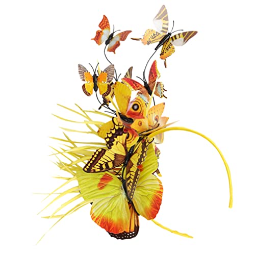 LALAFINA Schmetterlings-stirnband Fascinator-hüte Für Frauen Schmetterlings-fascinator-stirnband Tea-party-stirnband Kostüm Stirnbänder Festival Braut Abs Kleines Mädchen Schmetterlingsclip von LALAFINA