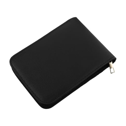 LALAFINA Vintage PU Leder Stiftebox Stiftetui für Kugelschreiber Bleistifte Schreibtischzubehör Robuste und Stilvolle Stiftaufbewahrung Schwarz für Büro und von LALAFINA