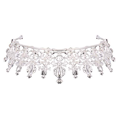 LALAFINA Vintage Strass Barock Krone Hochzeit Tiara Königin Krone Haarschmuck Für Frauen Mädchen Braut Geburtstag Party Abschlussball von LALAFINA