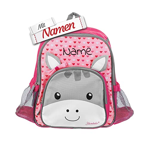 LALALO Kindergartenrucksack mit Namen personalisiert, Sterntaler Kinderrucksack, Kinder Rucksack für Kindergarten Kita, Kleinkind Tasche, Kindergartentasche (Emmi Girl) von LALALO