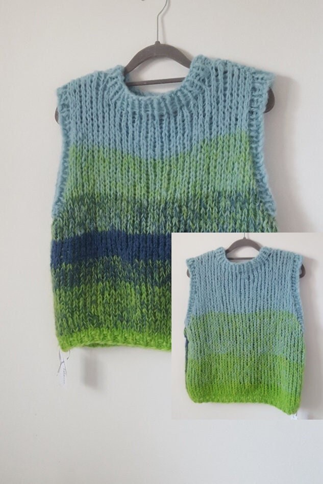 Pullunder Top Alpaka Seide Handgestrickt von LALAcrea