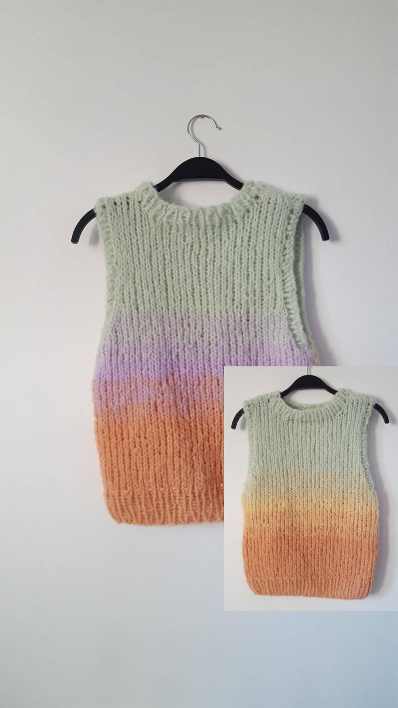 Pullunder Top Alpaka Seide Handgestrickt Pullunder Top Alpaka Seide Handgestrickt von LALAcrea