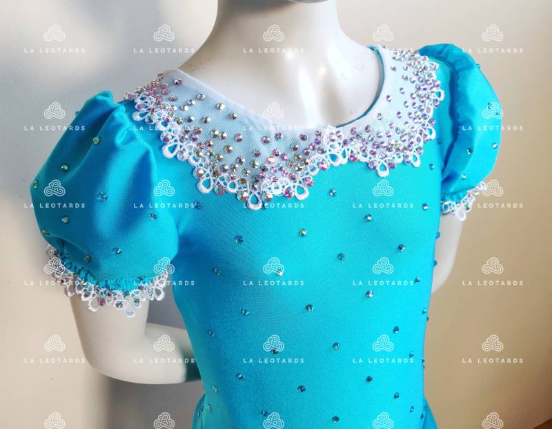 Eiskunstlaufkleid Nach Maß Strass Show Dance Kostüm von LALEOTARDS