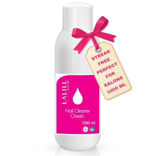 LALILL Nail Cleaner 1000 ml - Nagellackentferner - UV Nagellack Cleaner für Polish, Shellac, Hybride, Gelnägel und Pinsel - Shellac Entferner - Gel Nägel Reiniger - Gel Nagellack UV Cleaner von LALILL