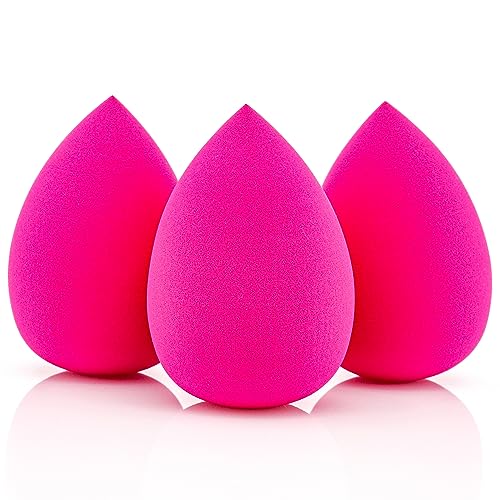 LALILL Make Up Schwamm aus Silikon 3 Stück - Elliptisch Beauty Blender - Universal Beautyblender für Foundation und Concealer - Latexfrei Makeup Sponge für Flüssigkeit, Creme und Puder von LALILL