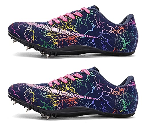 LALKS Leichtathletik-Spikes 8 Nägel Leichtathletik-Spikes Leichtathletik-Sprint-Spikes Turnschuhe Spikes Verschleißfest, geeignet for professionelle Sportschuhe (Color : Purple, Size : 35 EU) von LALKS