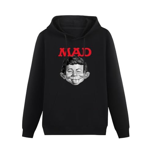 LAM PURE MAD Magazine Alfred E Newman Retro 1970s Hoody Unisex Ptinted Hoodies Long Sleeve Men's Hooded with Pocket Black XL LAM PURE MAD Magazine Alfred E Newman Retro 1970s Hoody Unisex Ptinted Hoodies Long Sleeve Men's Hooded with Pocket Black XL von LAM PURE