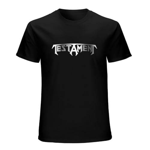 Mens Testament Band Platinum Logo Quick Drying Short-Sleeve T-Shirts Black XXL von LAM PURE