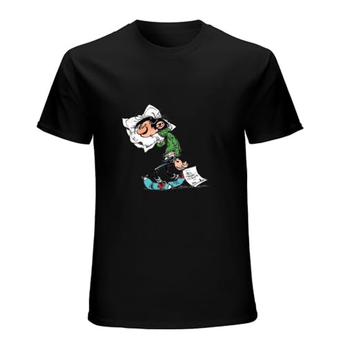Sleepy Special Gaston Lagaffe Comics Design Gift Idea Stuff Short-Sleeve T-Shirts Black XL von LAM PURE