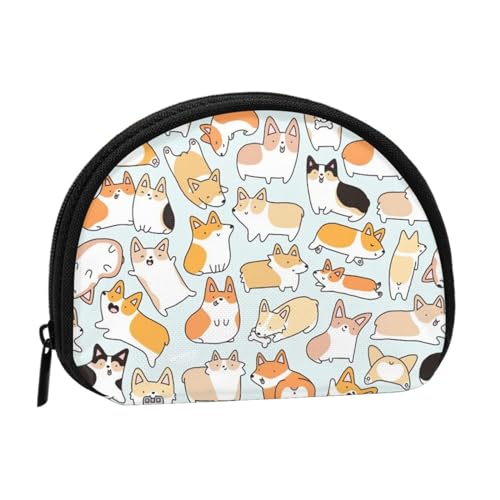 LAMAME Basketball Court Backboard Printed Coin Purse Mini Coin Organizer Portable Multifunctional Storage Bag, Corgi Dog, Einheitsgröße von LAMAME