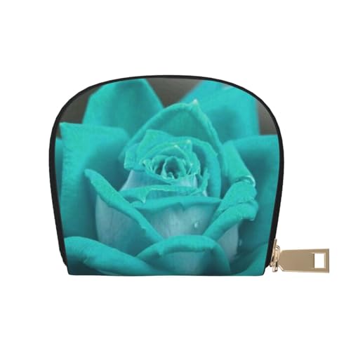 LAMAME Nette Mops gedruckt Leder Shell Karte Tasche Kreditkartenhalter Reißverschluss Kartenhalter Brieftasche, Pretty Rose, Einheitsgröße von LAMAME