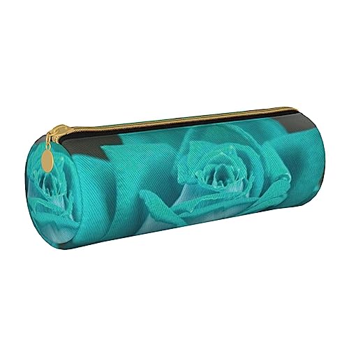 LAMAME Netter Mops gedruckt Runde Reißverschluss Stift Beutel Tragbare Schreibwaren Beutel Leder Tasche Fall, Pretty Rose, Einheitsgröße, Münzbeutel von LAMAME