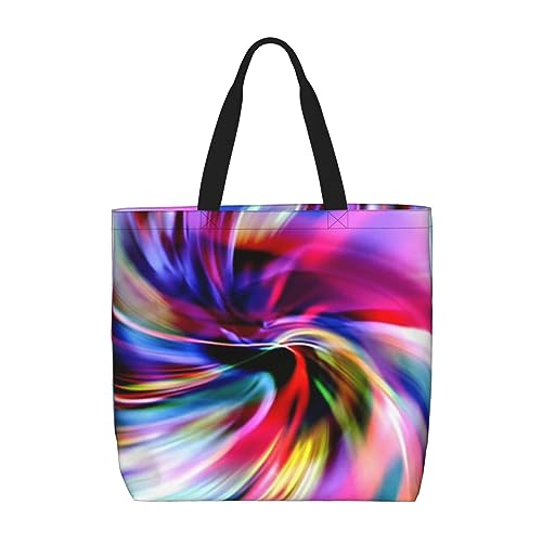 LAMAME Palm Tree Sunset bedruckte Schulter Shopper Große Kapazität Tote Handtasche Casual Daypack Mode Umhängetasche, Bunt gefärbt, Einheitsgröße von LAMAME