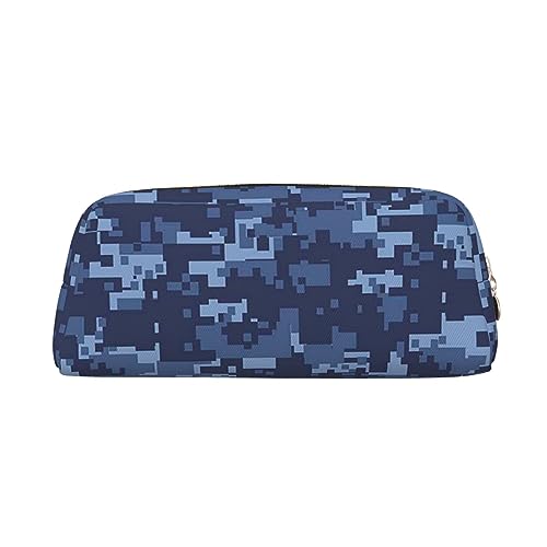 LAMAME Sushi Dill Pickles Gedruckt Reißverschluss Stift Fall Tragbare Schreibwaren Beutel Ledertasche Tasche, Camouflage-Muster, Einheitsgröße, Münzbeutel von LAMAME