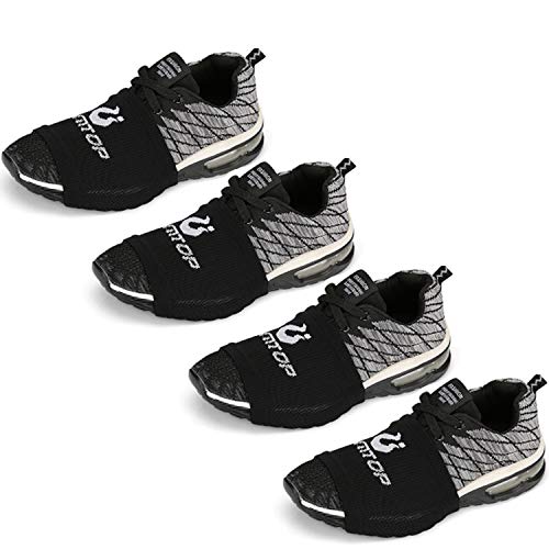 4 Paar Socken zum Tanzen auf glatten Böden über Sneakern, Ballettsocken zum Tanzen für Dreh- und Drehungen auf Holzböden, schützen die Knie, 4 Paar (schwarz), Einheitsgröße von LAMANTOP