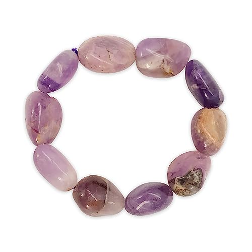 LAMARE – Amethyst-Armband mit gerollten Kieselsteinen – Energie- und Wohlbefindensschmuck – Energetischer Schutz – Emotionale Gelassenheit – Spiritualität – Transmutation. von LAMARE