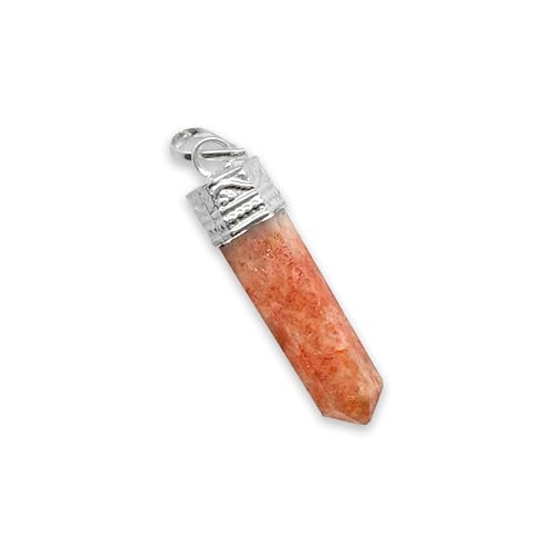LAMARE Anhänger – Mineralienspitzen – versilberte Kupferfassung – einzigartige handgefertigte Stücke – Maße zwischen 2 und 4 cm – 1 Stück (Sonnenstein) LAMARE Anhänger – Mineralienspitzen – versilberte Kupferfassung – einzigartige handgefertigte Stücke – Maße zwischen 2 und 4 cm – 1 Stück (Sonnenstein) von LAMARE
