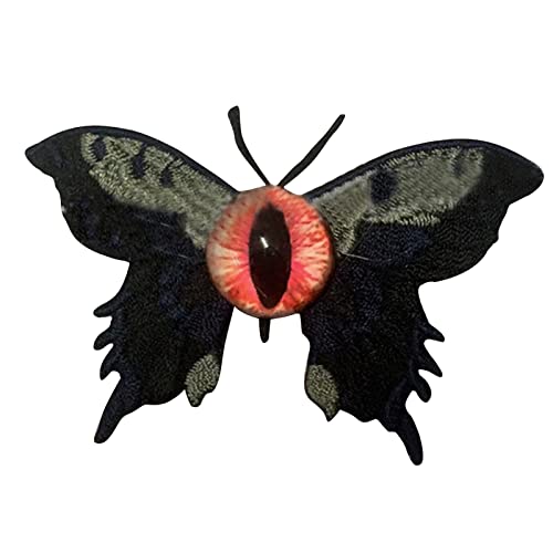 Damen-Haarnadeln mit Schmetterlings-Motiv, coole Seitenclip, Y2K, Teufel-Eyeball-Dekoration, Halloween-Geschenk, Gothic-Stil, Haarschmuck, Schmetterling von LAMDNL