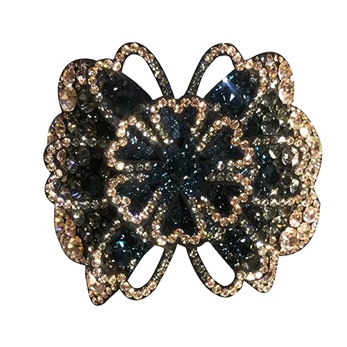 Haarspange mit Strasssteinen, Blumen-Haarspange für Damen, Kristall-Blumen-Haarspange, Strass-Blumen-Haarspange, Rheinest-Blumen-Haarspange von LAMDNL