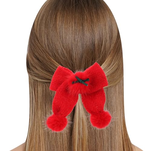 Haarspangen mit Weihnachtsschleife für Mädchen, niedlicher süßer Charm, Ästhetik, Festival, Haar-Accessoires, Haar-Cli von LAMDNL