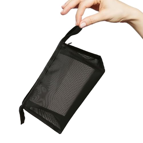 LAMDNL Federmäppchen mit großem Fassungsvermögen, Netzstoff, Stifteetui, Stehpult, Organizer, Kosmetiktasche, Kosmetiktasche, transparent, Kosmetiktasche, Organizer, Kosmetiktasche mit Fächern, von LAMDNL