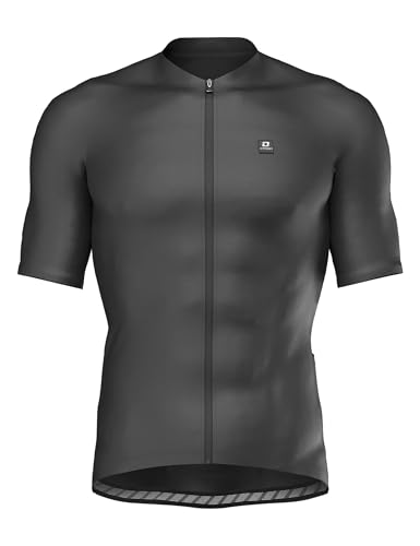 LAMEDA Herren-Fahrradtrikot, kurzärmelig, mit 3 Gesäßtaschen, feuchtigkeitsableitend, atmungsaktiv, schnell trocknend, Schwarz, L LAMEDA Herren-Fahrradtrikot, kurzärmelig, mit 3 Gesäßtaschen, feuchtigkeitsableitend, atmungsaktiv, schnell trocknend, Schwarz, L von LAMEDA