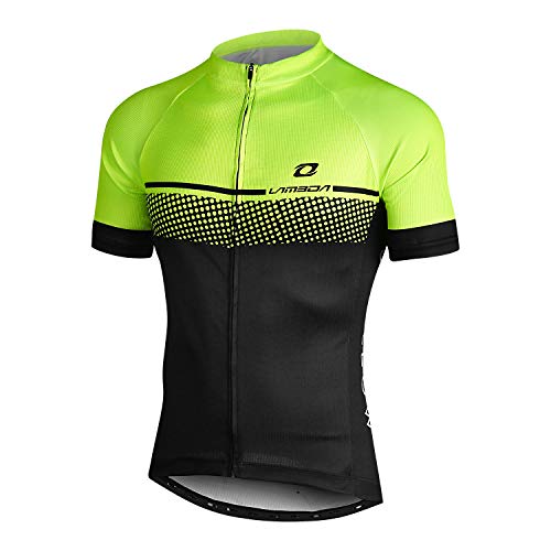 LAMEDA Herren Radtrikot eng anliegend atmungsaktiv schnelltrocknend hochelastisch Radsport Top Shirt, Grün , XL von LAMEDA