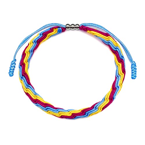 LAMIBEE Pansexuelles Armband, Pansexualität LGBTQ Pans Pride Love Wins Tibetisches Handgelenk Wickelarmband, Surfer String Seil Armband für Sie und Ihn Frauen Männer, Unterstützung LGBTQ Community von LAMIBEE