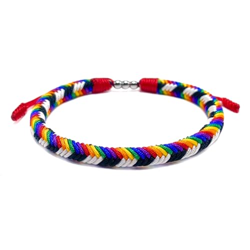 LAMIBEE Pride Infinity Love Wins, LGBTQAI+ Pride Love Wins Tibetische Armbänder mit LGBTQ Surferseil für Sie und Ihn, Frauen und Männer, LGBTQ Community Unterstützung, [7.5 inches - 11 inches], Kupfer von LAMIBEE